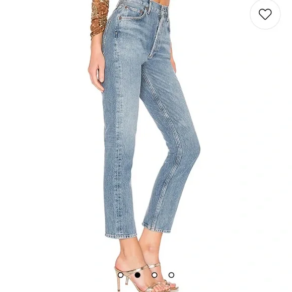 Agolde Remy High Rise Jeans Straight Luxury Denim - Picture 2 of 10